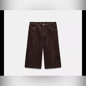 ZARA ZW CORDUROY BERMUDA SHORTS SIZE SMALL